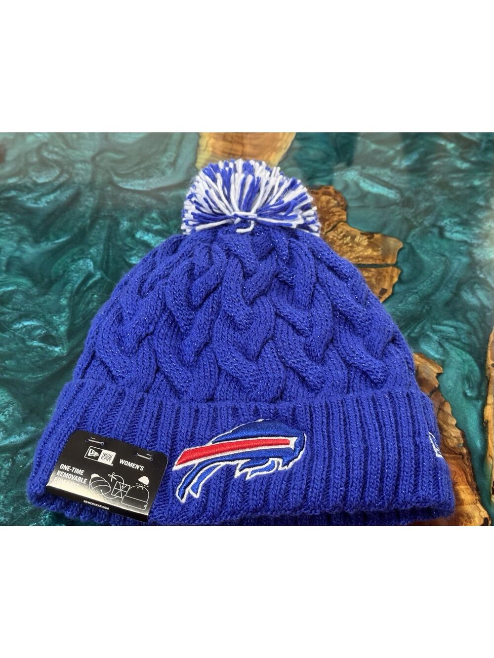 Buffalo Bills NEW ERA KNIT CAP WOMENS ROYAL BLUE WITH POM